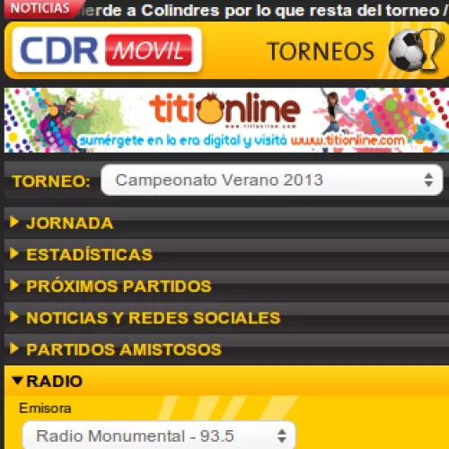 Capturra de pantalla de ventana de streaming de radio